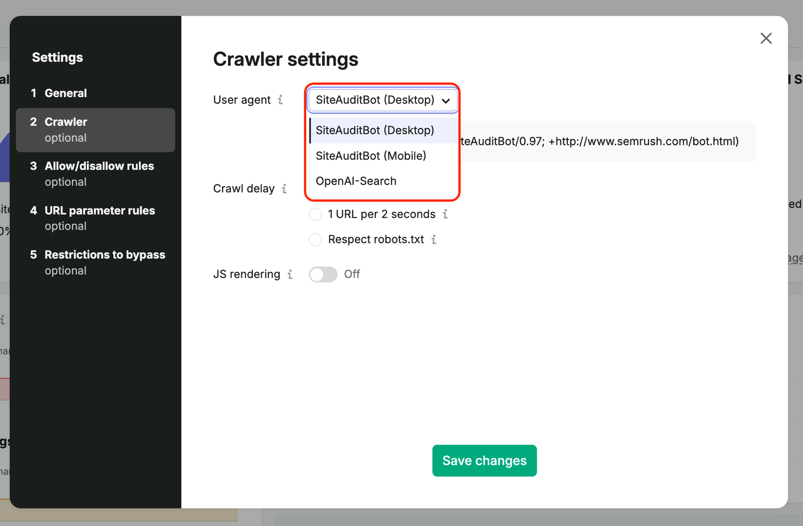 Configuring Site Audit image 5